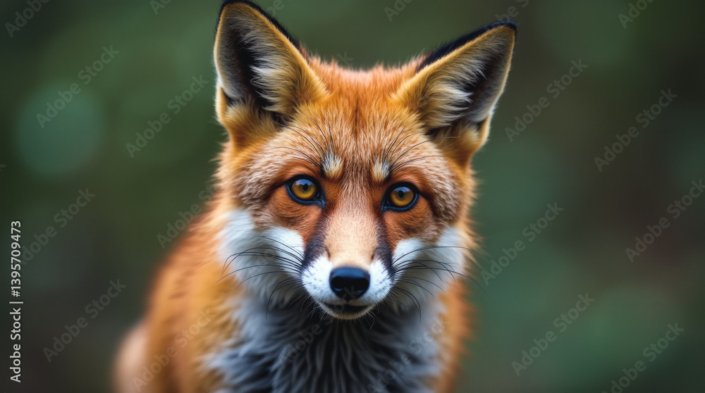 Fox’s Face with Its Sharp Gaze Directly into the Camera, Showcasing Ultra-Detailed Fur and Expression Fox’s Face with Its Sharp Gaze Directly into the Camera, Showcasing Ultra-Detailed Fur and Expression