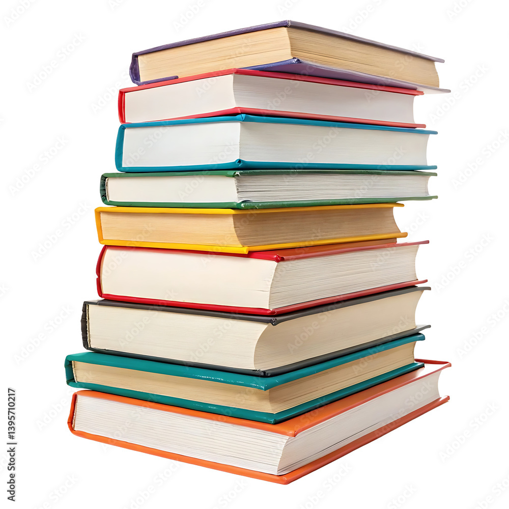 Stack of colorful books, isolated on black background Stack of colorful books, isolated on black background