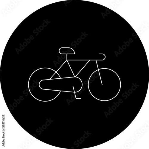 Cycling single vector illustration icon