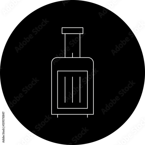 Luggage single vector illustration icon
