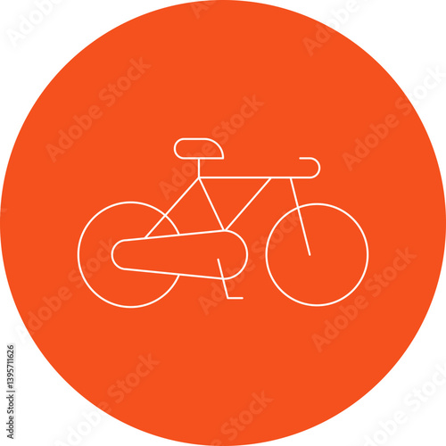 Cycling single vector illustration icon
