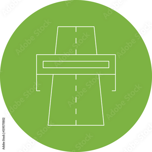 Highway single vector illustration icon