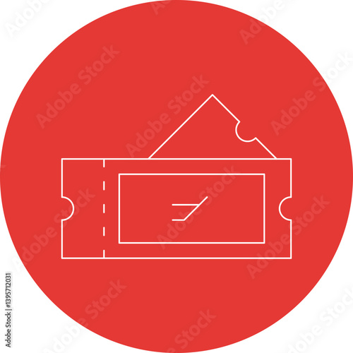 Plane Tickets single vector illustration icon