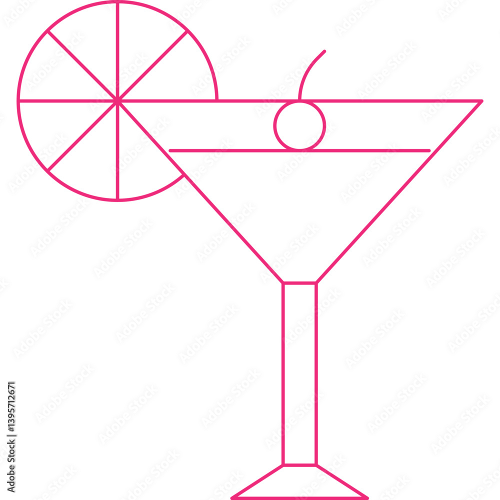 Cocktail Drink single vector illustration icon Cocktail Drink single vector illustration icon