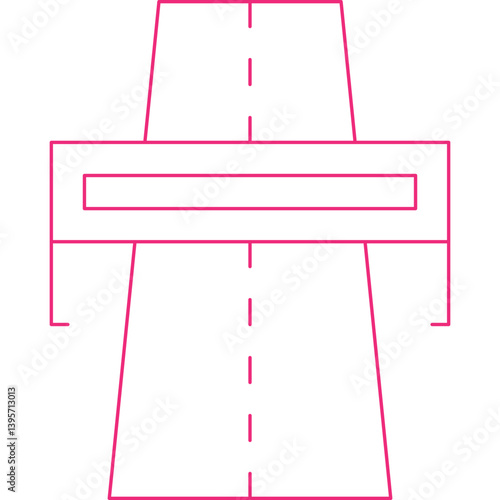 Highway single vector illustration icon