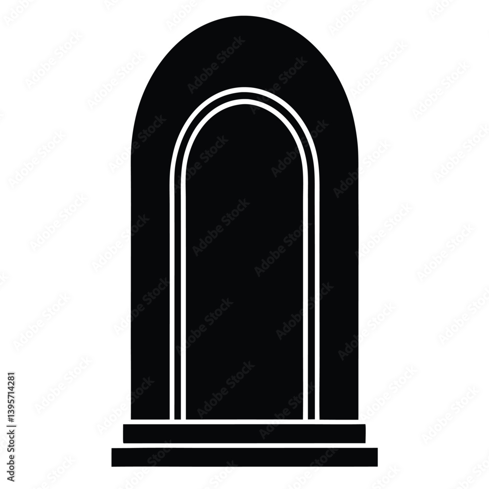 arched doorway silhouette vector isolated on white background arched doorway silhouette vector isolated on white background