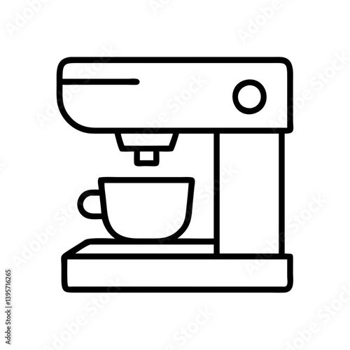 Coffee maker machine vector illustration for coffee shop and home appliance design