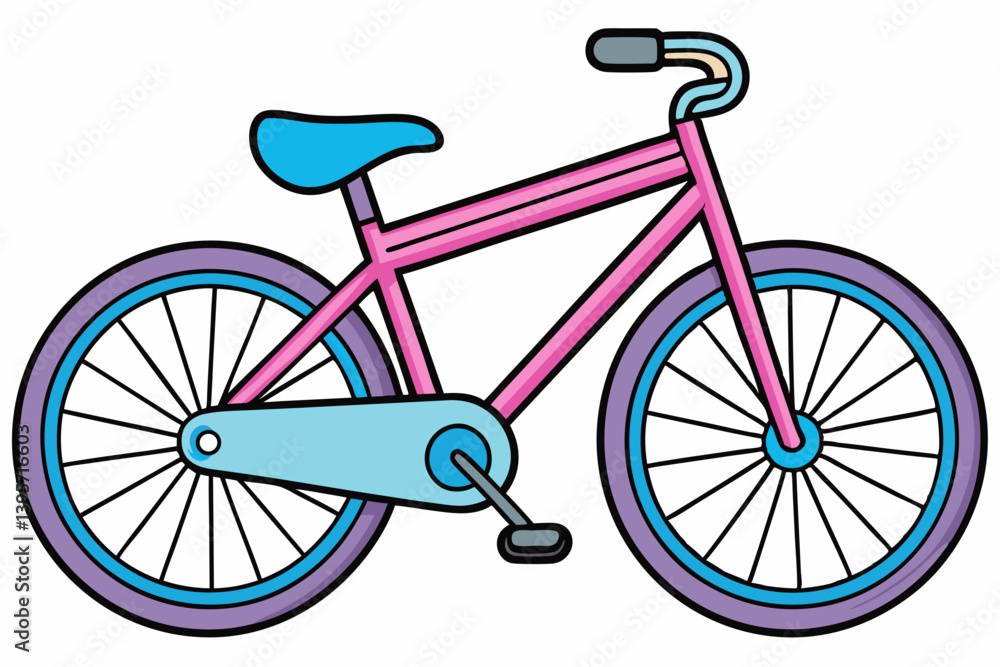 Fototapeta premium bicycle isolated on white background