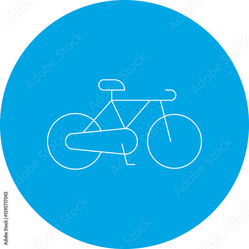 Cycling single vector illustration icon