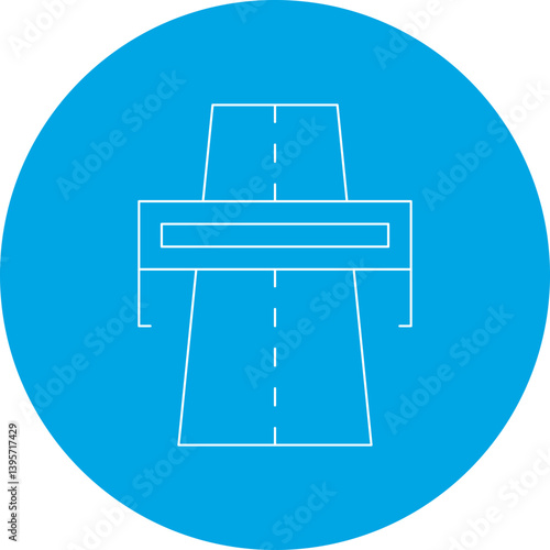 Highway single vector illustration icon