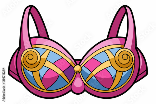 set of pink bra