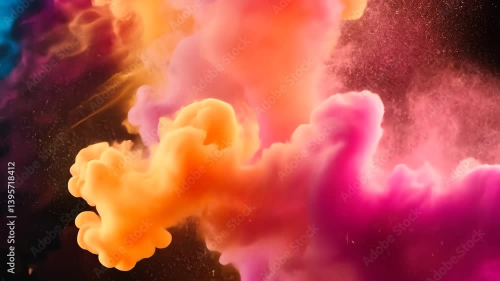 Warme Wolken in kräftigem Orange