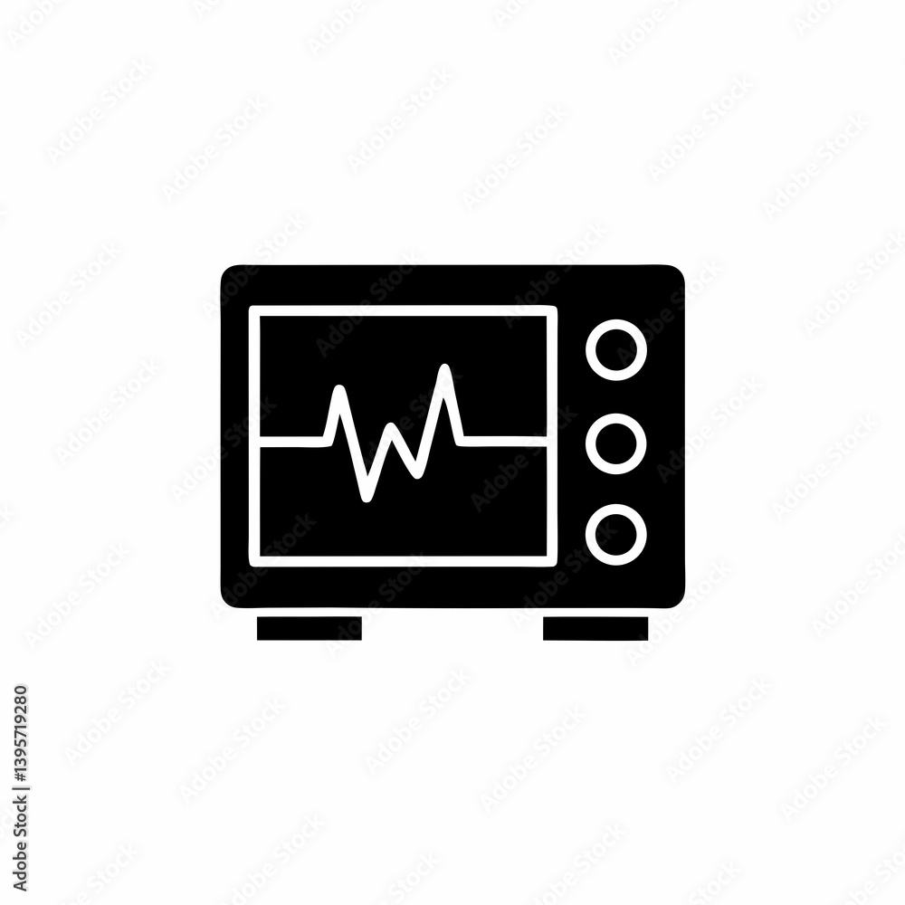 creative details Heartbeat Monitor Icon Vector Illustration creative details Heartbeat Monitor Icon Vector Illustration
