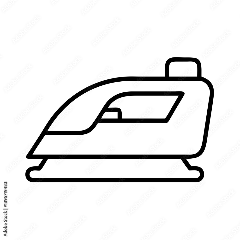 Ironing appliance vector icon for clothes wrinkle removal and garment care design Ironing appliance vector icon for clothes wrinkle removal and garment care design