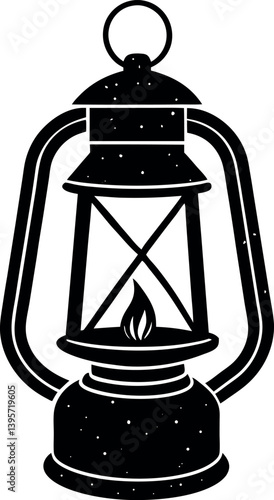 old oil lamp isolated