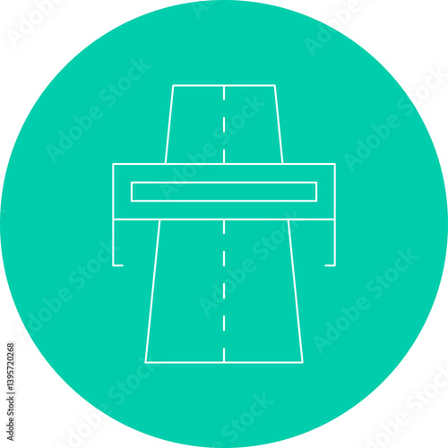 Highway single vector illustration icon