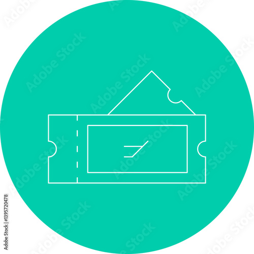 Plane Tickets single vector illustration icon