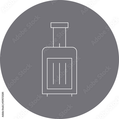 Luggage single vector illustration icon