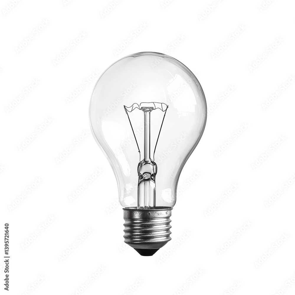Light Bulb Symbolizing Ideas concept. A clear glass light bulb emitting a bright illuminating glow Light Bulb Symbolizing Ideas concept. A clear glass light bulb emitting a bright illuminating glow