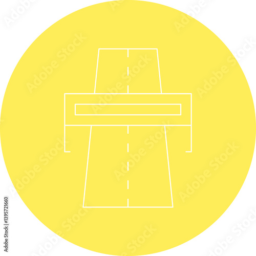 Highway single vector illustration icon