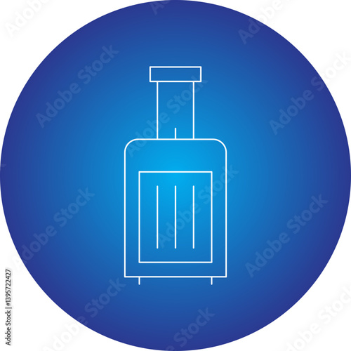Luggage single vector illustration icon