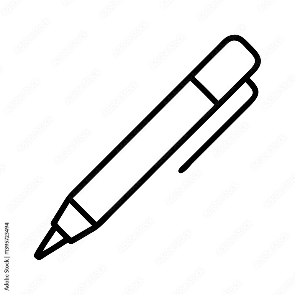 Fototapeta premium Pen vector icon illustration symbol for writing drawing and office stationery needs