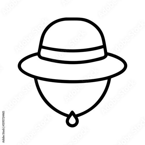 Explore safari pith helmet vector icon illustration for adventure and travel theme