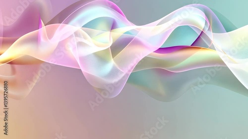 Wallpaper Mural Transparente Wellenformen in sanften Farben Torontodigital.ca