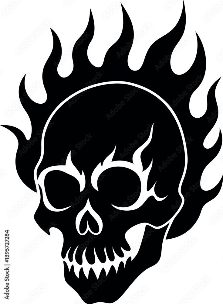 skull-with-flames--. skull-with-flames--.