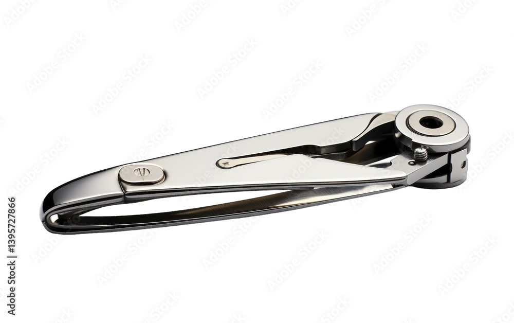 Sleek silver multi tool precision engineering elegant design sharp detail isolated black background studio shot modern Sleek silver multi tool precision engineering elegant design sharp detail isolated black background studio shot modern