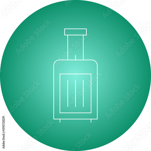 Luggage single vector illustration icon