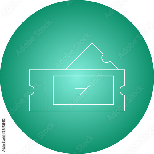 Plane Tickets single vector illustration icon