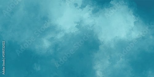 The visual harmony of blended watercolor textures and atmospheric tones

