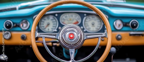 Vintage car dashboard