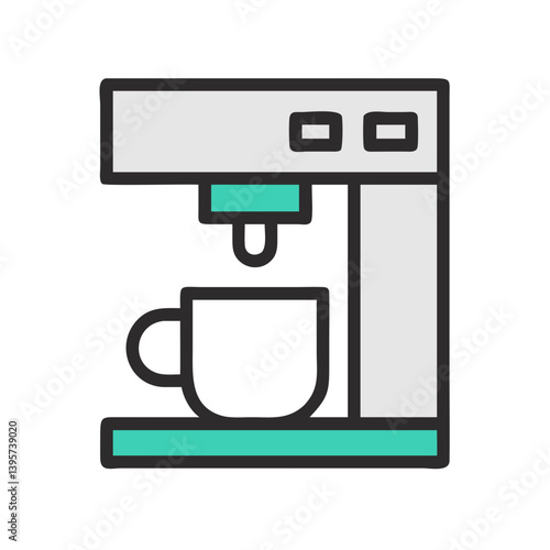 Coffee Machine Cup Break Icon Design
