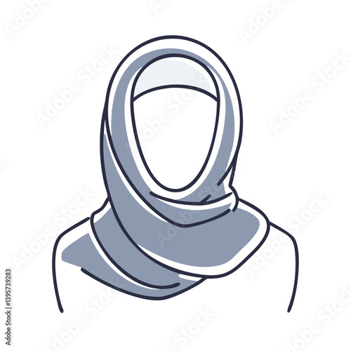 Woman in hijab avatar illustration