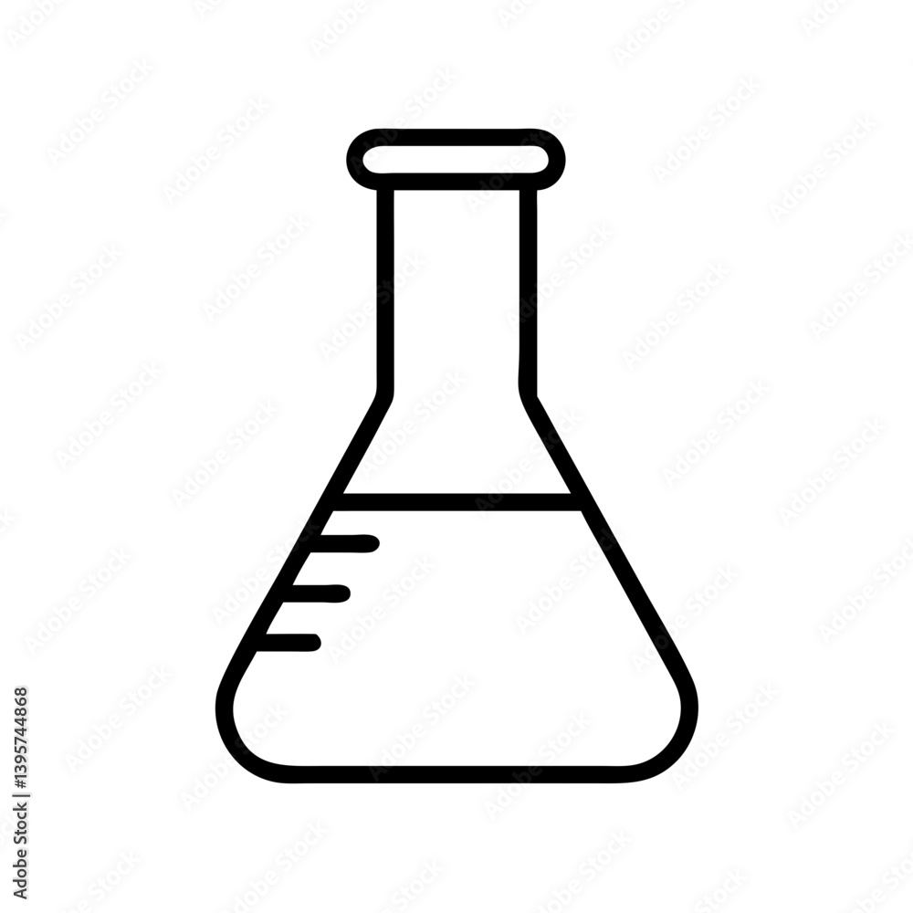 Laboratory flask icon vector design, chemistry glassware, scientific equipment tool Laboratory flask icon vector design, chemistry glassware, scientific equipment tool