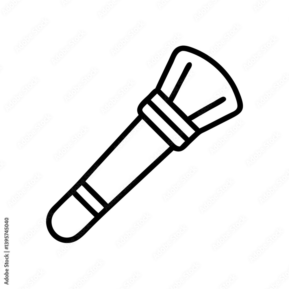 Fototapeta premium Illustration of a makeup brush for applying cosmetics and beauty products tool