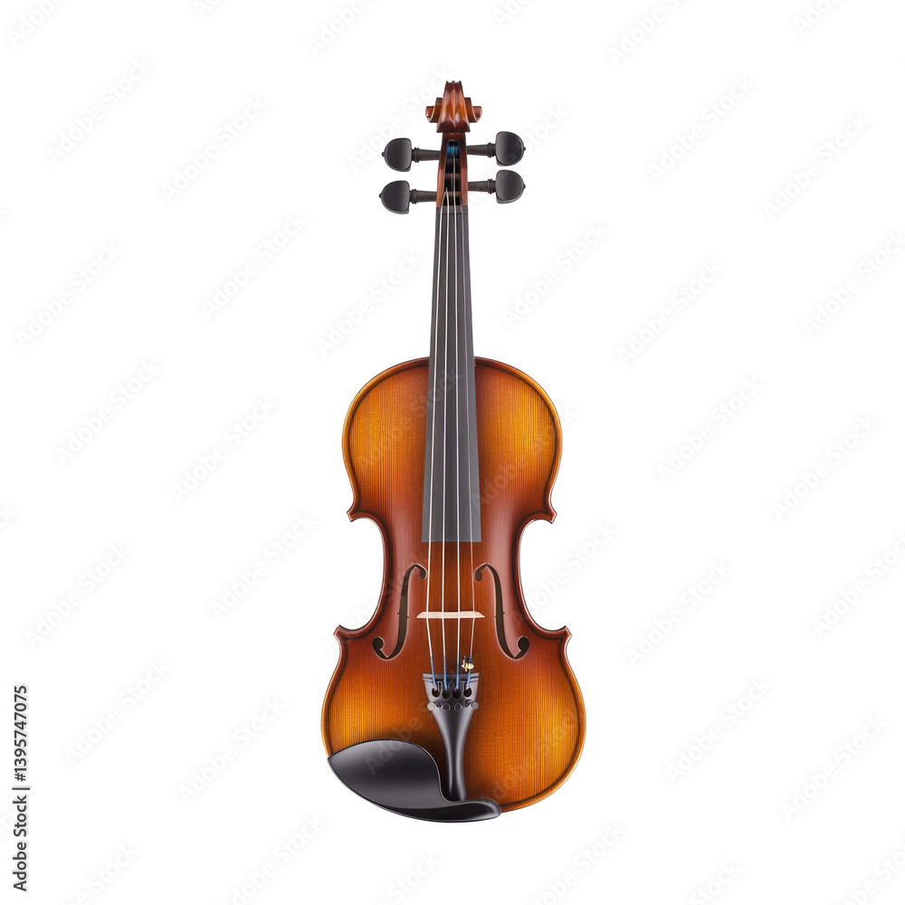 Obraz premium Isolated Classical Violin on transparent background