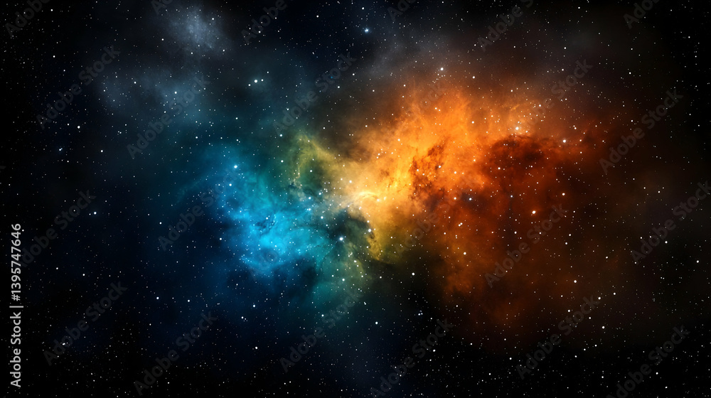 Colorful Nebula With Stars In Deep Space Colorful Nebula With Stars In Deep Space