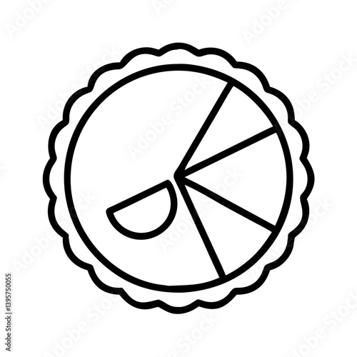 Delicious pie chart vector illustration for data visualization and infographics use