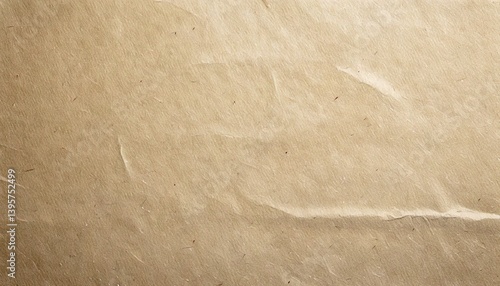 Light Brown Kraft Paper Texture with Subtle Wrinkles and Soft Natural Lighting for Copy Space