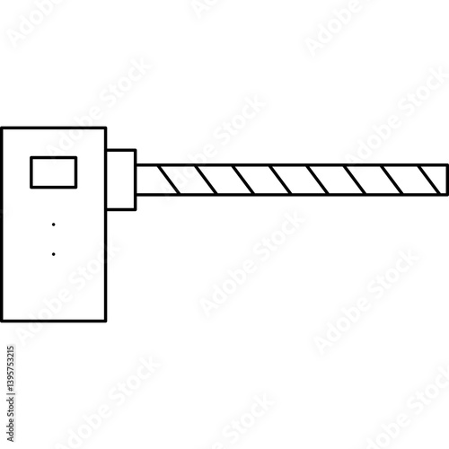 Check Post Barrier single vector illustration icon