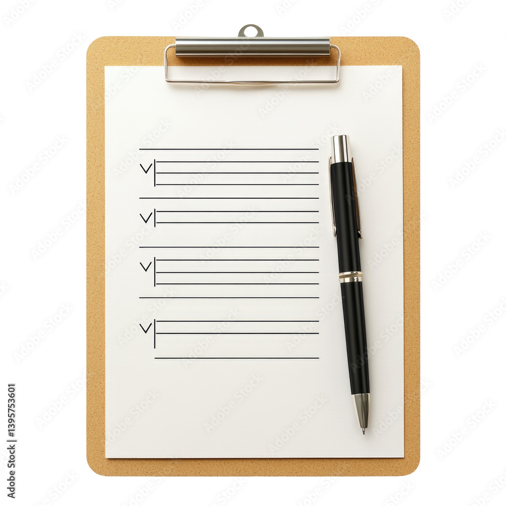 To-Do List Clipboard on transparent background To-Do List Clipboard on transparent background