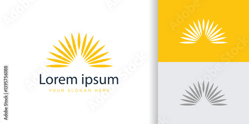 Sun Logo concept, Abstract sun logo designs template.