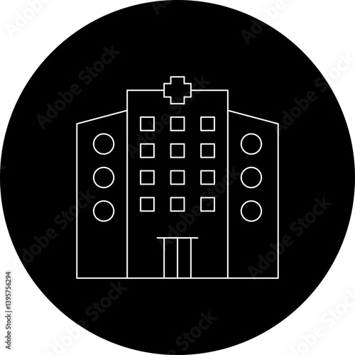 Hospital single vector illustration icon
