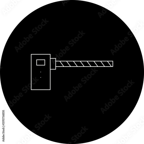 Check Post Barrier single vector illustration icon