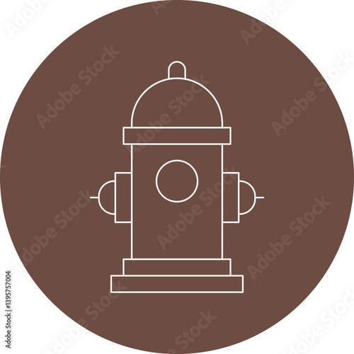 Fire Hydrant single vector illustration icon