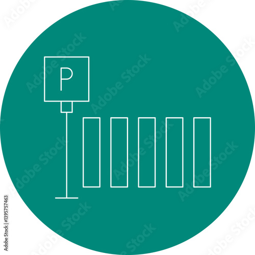 Zebra Crossing single vector illustration icon