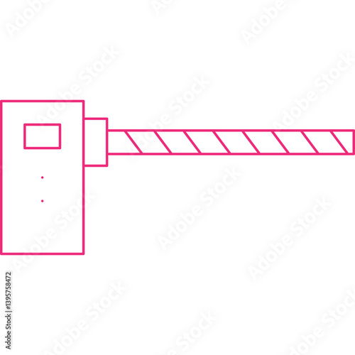 Check Post Barrier single vector illustration icon